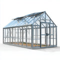 Greenhouse z podwójnym drzwi antracyt 300 x 400 x 250 cm aluminium bezpieczne szkło siodełko dach