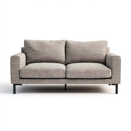 Sofa, 2-fotelikowa sofa szara 160 x 85 x 84 cm tapicerka poliestrowa wyściełana warstwowa z pianki prostokątnej