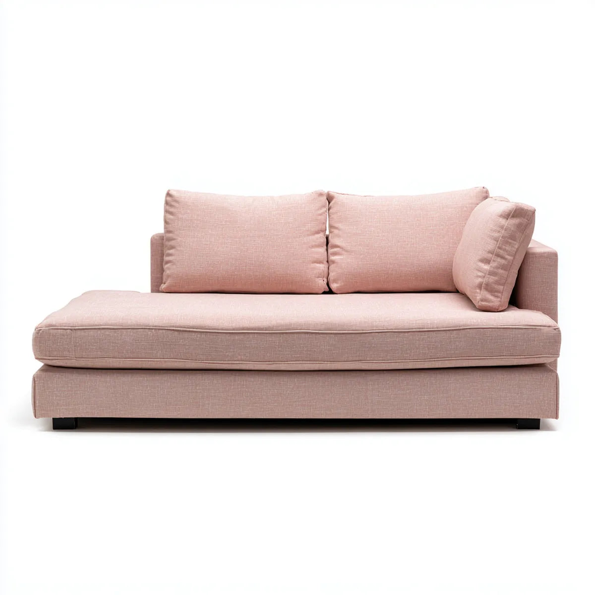 Sofa, 3- fotela różowa sofa 200 x 90 x 85 cm poliester prostokątna