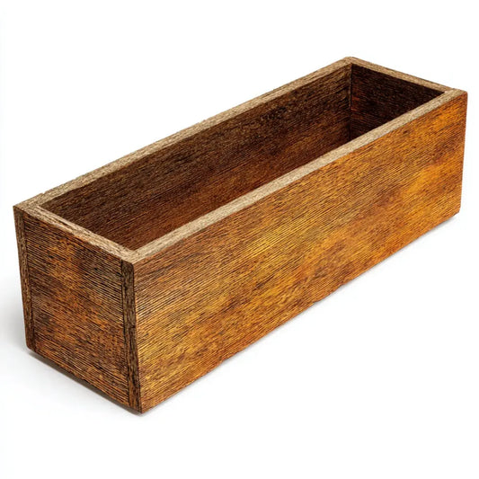 Brązowe prostokątne pudełko 60 x 20 x 20 cm sklejka